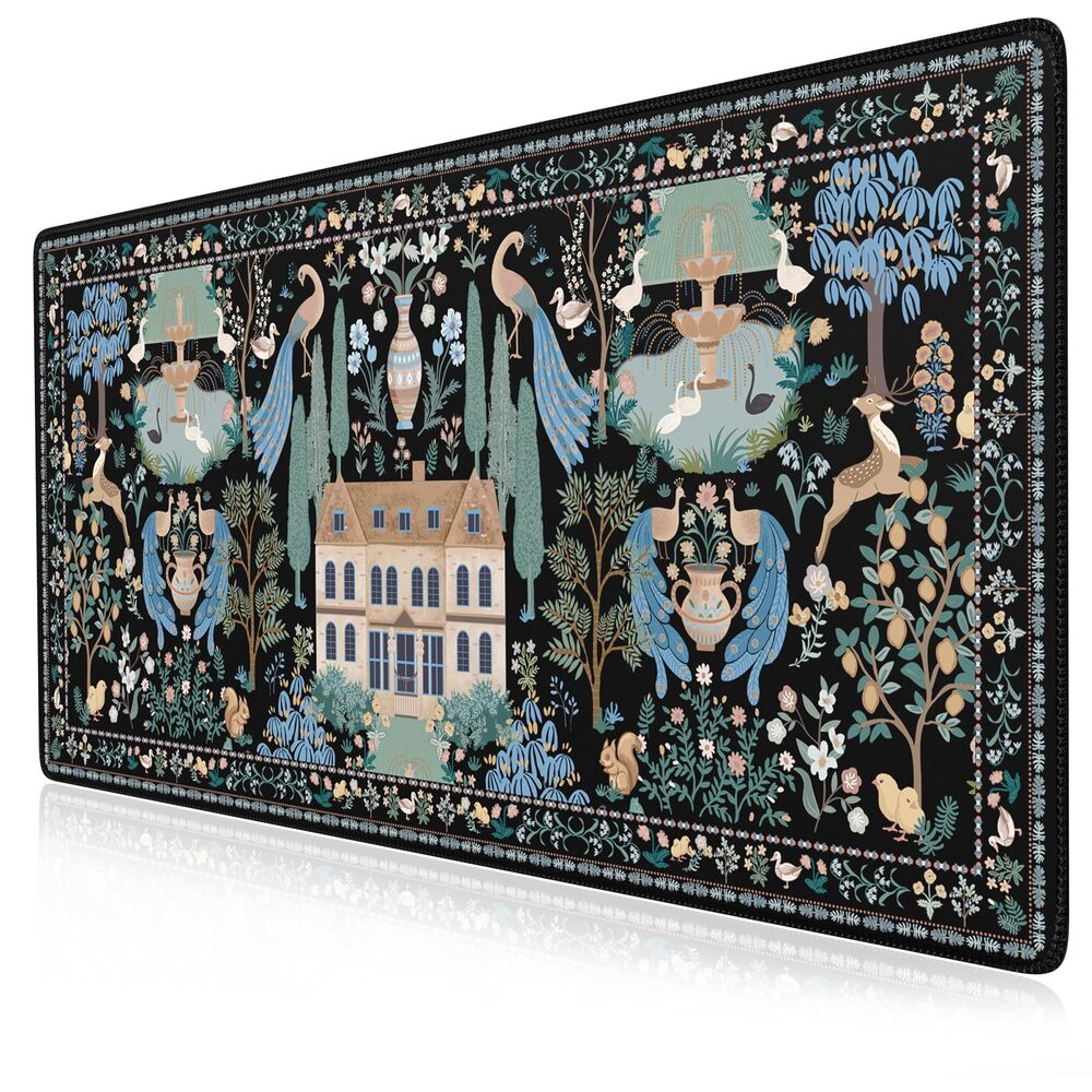 New Desk or Vanity Mat - Cottage Core, Whimsical, Maximalist Style